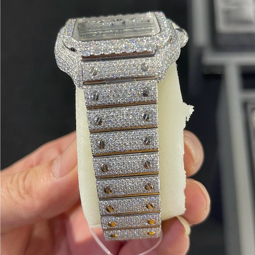 Cartier Silver Diamond Men's Watch - Picture 2 of 6